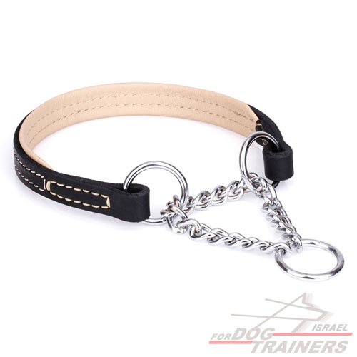 Leather pinch outlet collar